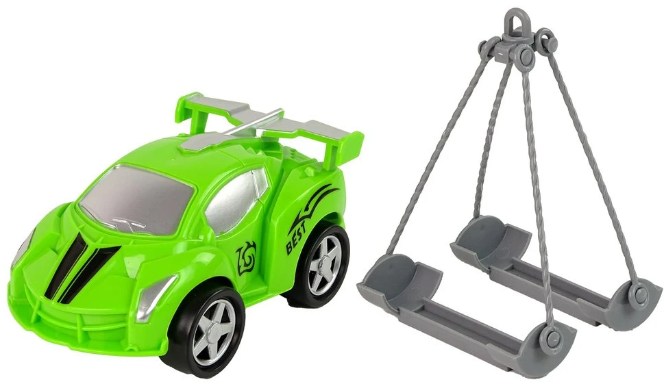 Lean Toys Žalios spalvos evakuatorius su garsu ir šviesomis, 1:16 mastelis