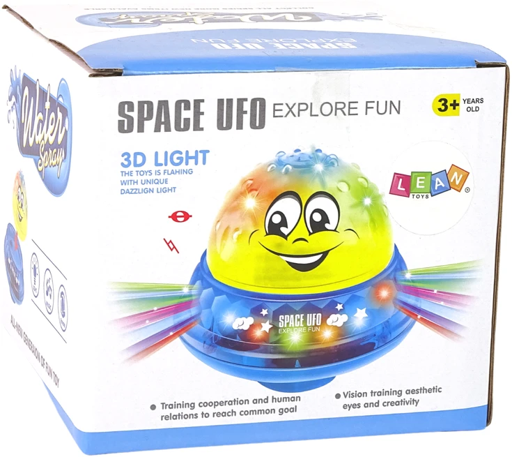 Vandens žaislas Lean Toys NSO kamuolys su muzika ir šviesomis, rožinis