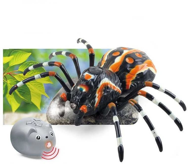 Žaislinis voras tarantulas su nuotoliniu valdymu – džiaugsmui ir kūrybiškiems nuotykiams.