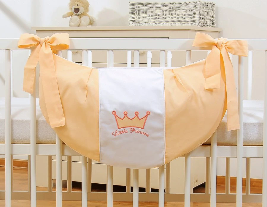 Žaislų krepšys Little Prince/Princess persikinis