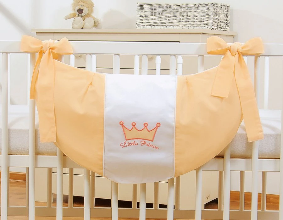 Žaislų krepšys Little Prince/Princess persikinis