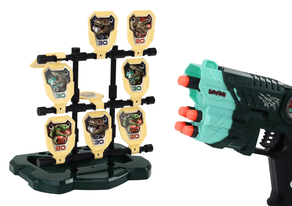 Žaislinis pistoleto rinkinys Lean Toys, žalias