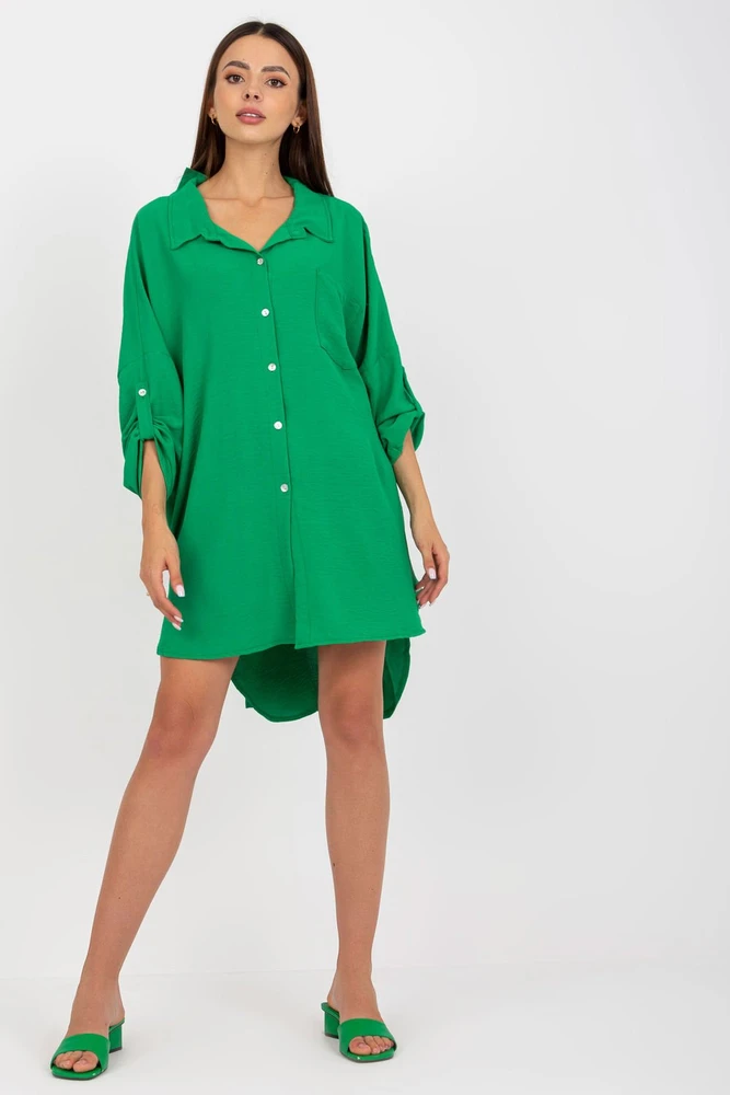 Žalia marškinių tipo suknelė Italy Moda