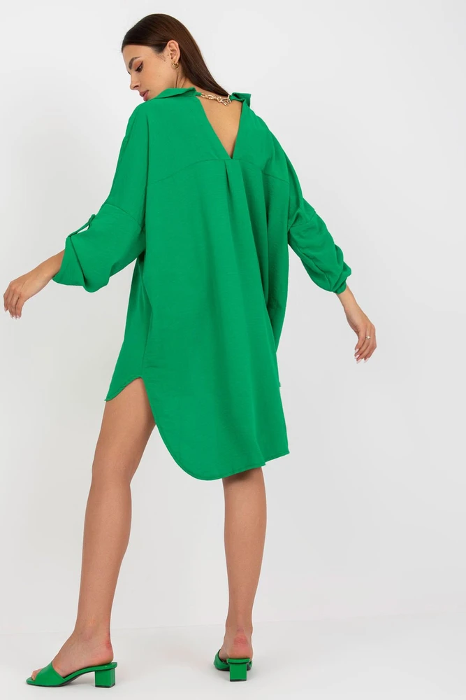 Žalia marškinių tipo suknelė Italy Moda