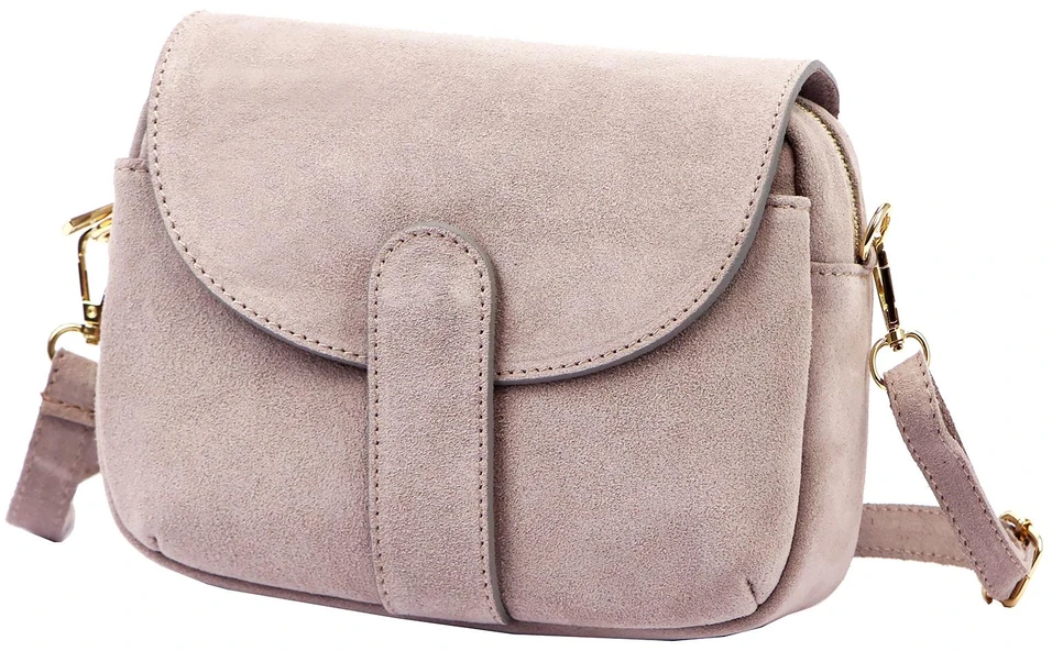 Žalia zomšinė rankinė per petį Gregorio