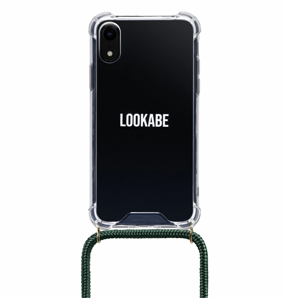Lookabe Žaliai auksinis telefono dėklas su dirželiu iPhone Xr