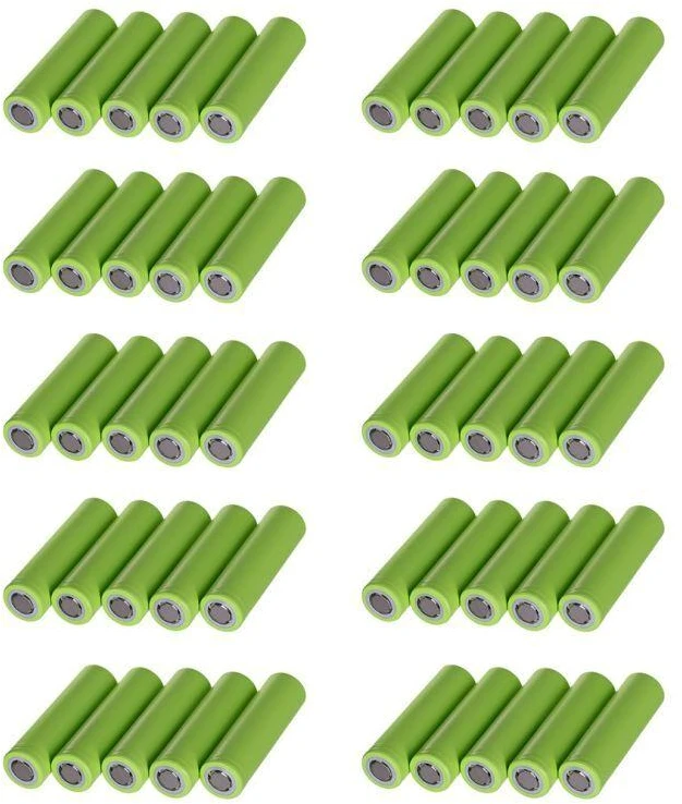 Žalias CELL 50x 18650 elementų baterija, Li-Ion, INR1865029E, 3,7 V, 2900 mAh