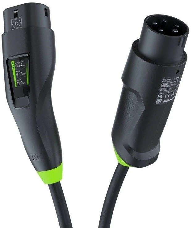 Žalias Cell type 2 - type 2, 11kW, 7m ilgio krovimo laidas su valdikliu