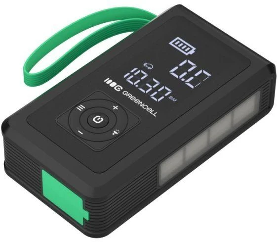 Žalias CELL IŠORINĖ BATERIJA / BOOSTER / AUTOMOBILINIS UŽVEDIKLIS / ORO KOMPRESORIUS POWERBOOST AIR 8000MAH 1000A - SU KOMPRESORIUMI