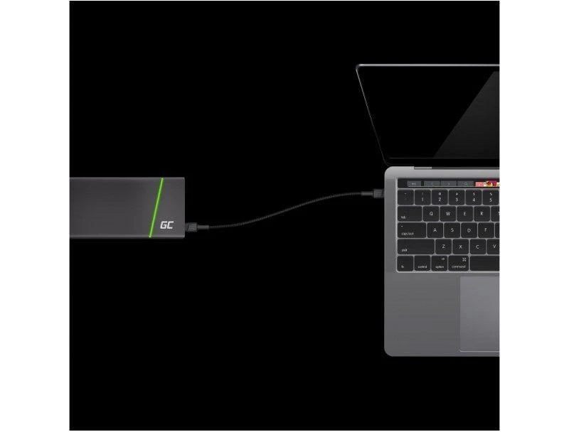 Green Cell Žalias Cell Žalias CELL kabelis PowerStream USB-C - USB-C 30cm Power Delivery 60W Ultra Charge QC 3.0