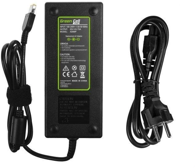 Žalias CELL maitinimo adapteris PRO AD68P, skirtas LENOVO Y70, Y50-70, Y70, Y70-70, Y520, Y700, Z710, 700-15ISK, THINKPAD W540, T440P, 20V, 6.75A, 135W