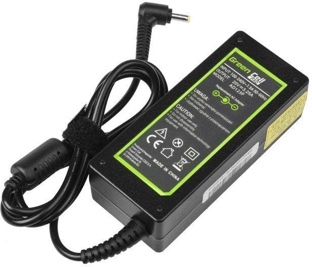 GREENCELL AD123P Žalias Cell PRO įkroviklis / kintamosios srovės adapteris, skirtas Lenovo 65W / 20V 3.25A / 4.0mm-1.7mm