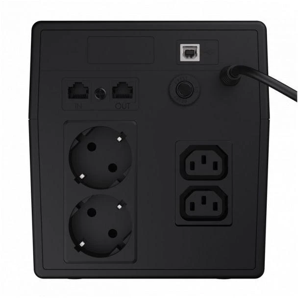 Nepertraukiamo maitinimo šaltinis Green Cell Uninterruptible Power Supply UPS 1000VA 600W with LCD Display | EU VERSION | 2x Schuko 2x IEC Sockets