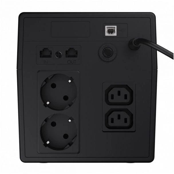 Nepertraukiamo maitinimo šaltinis Green Cell Uninterruptible Power Supply UPS 1000VA 600W with LCD Display | EU VERSION | 2x Schuko 2x IEC Sockets