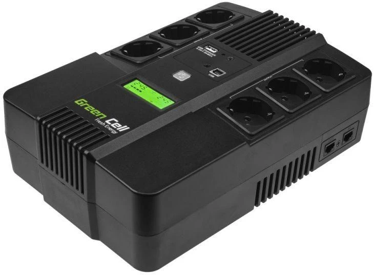 Green Cell Žalias Cell GREENCELL UPS07 UPS Žalias Cell AiO su LCD 800VA