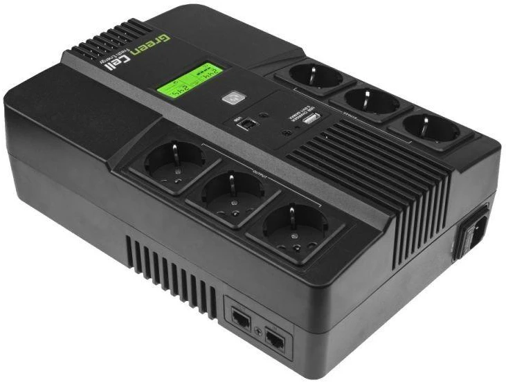 Green Cell Žalias Cell GREENCELL UPS07 UPS Žalias Cell AiO su LCD 800VA