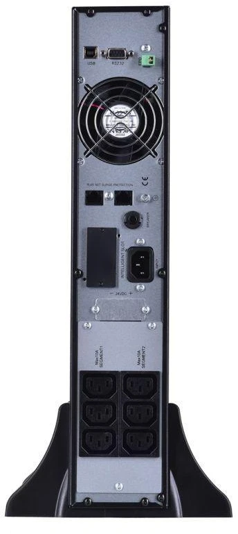 Žalias CELL UPS13 1000VA 900W nepertraukiamo maitinimo šaltinis (UPS), skirtas RTII stovo tipo serverių spintoms