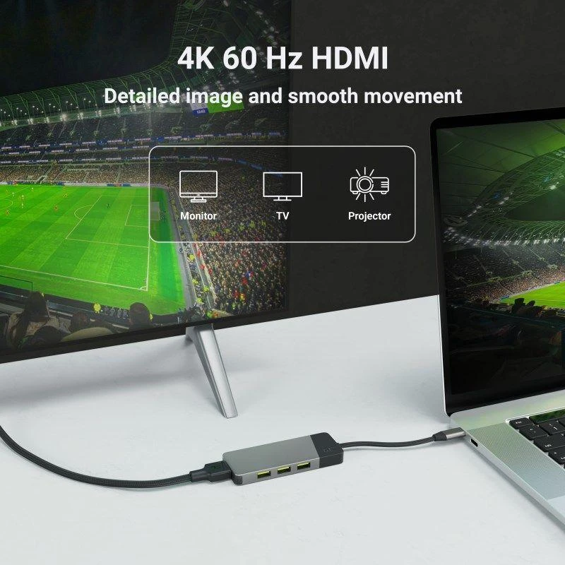 Lenovo Žalias Cell Žalias CELL HUB USB-C GC Connect 3xUSB 3.1 HDMI 4K 60Hz PD 85W