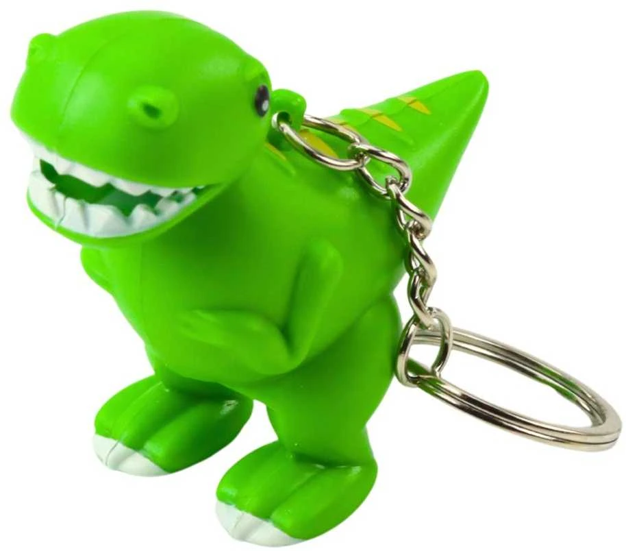 Lean Toys Dinozauras LED Raktų Pakabukas su Garsu, 6x5.5 cm