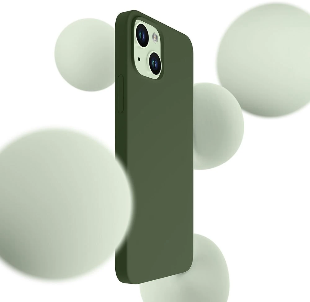 Dėklas 3Mk apsauga 3mk Hardy silikoninis MagCase iPhone 15 Plus - žalias
