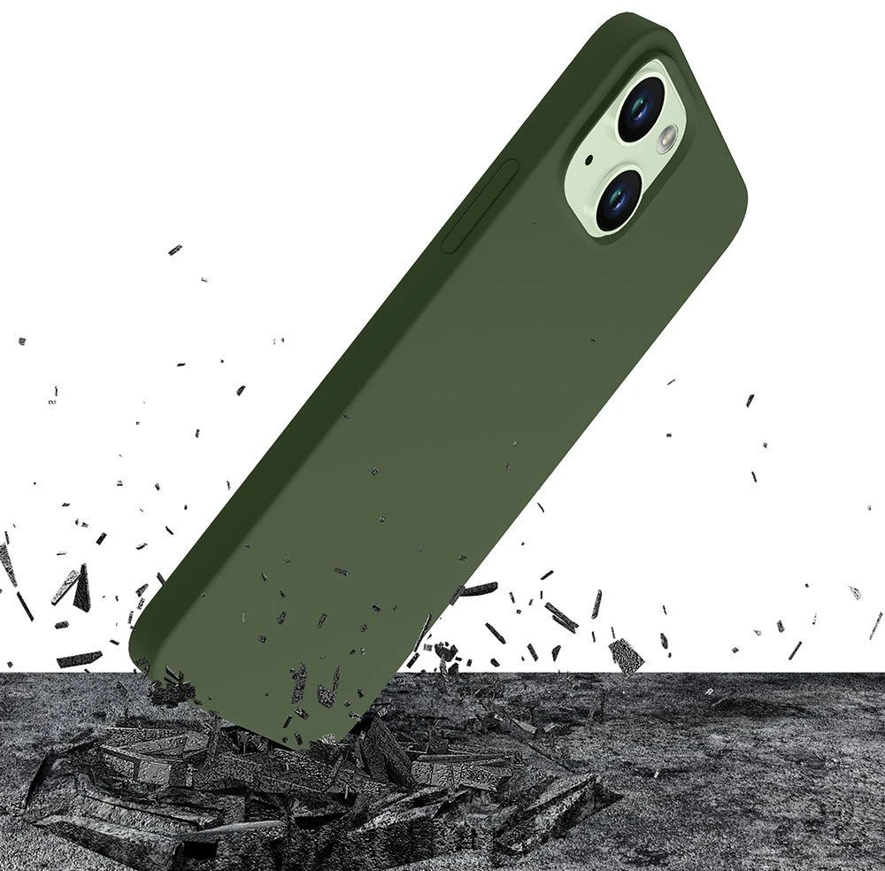 Dėklas 3Mk apsauga 3mk Hardy silikoninis MagCase iPhone 15 Plus - žalias