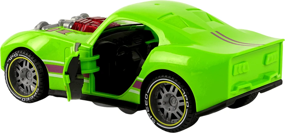 Lean Toys Žalias sportinis automobilis su garsais ir šviesomis
