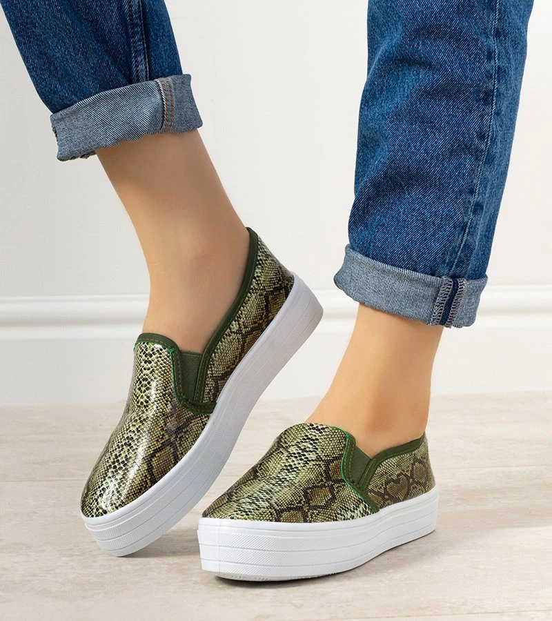 Žalios spalvos Slip On Irving sportbačiai