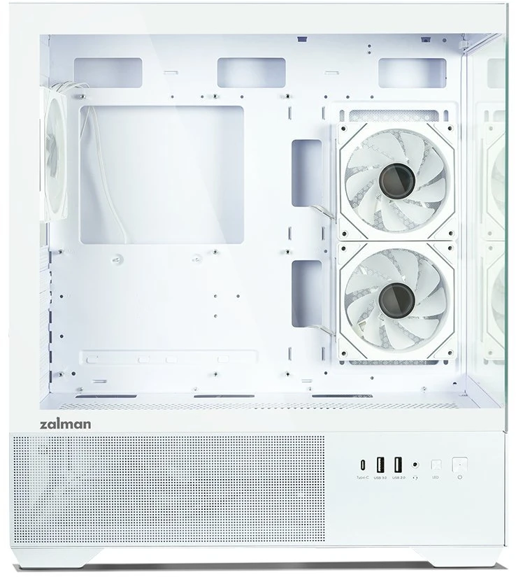 Zalman CHRONIX V2 ATX vidurinio bokšto kompiuterio korpusas, baltas