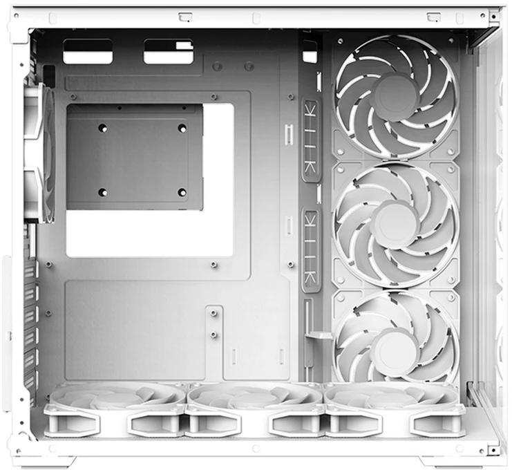Zalman D40 ATX vidurinis kompiuterio korpusas, baltas