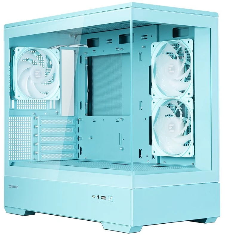 Zalman P30 V2 mATX mini bokšto kompiuterio korpusas, mėtų spalvos