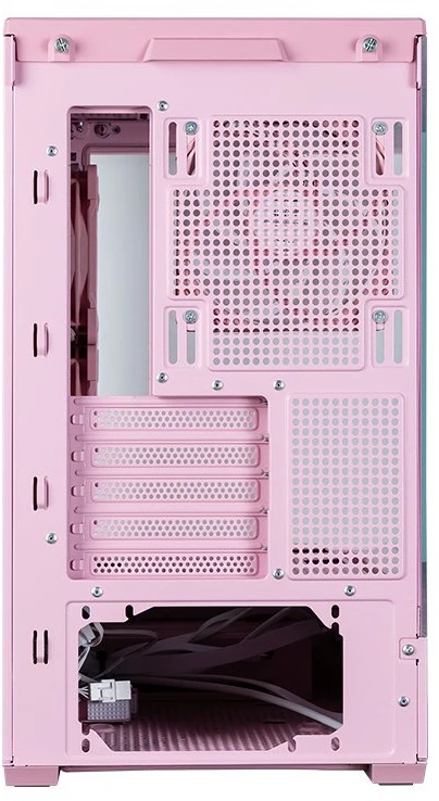 Zalman P30 V2 mATX mini tower kompiuterio korpusas, 3 x 120 mm ARGB, rožinis