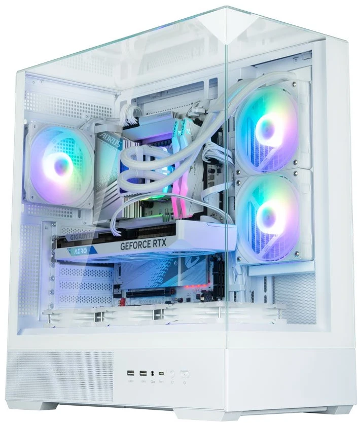 Zalman P40 PRISM PLUS ATX vidurinis kompiuterio korpusas, baltas