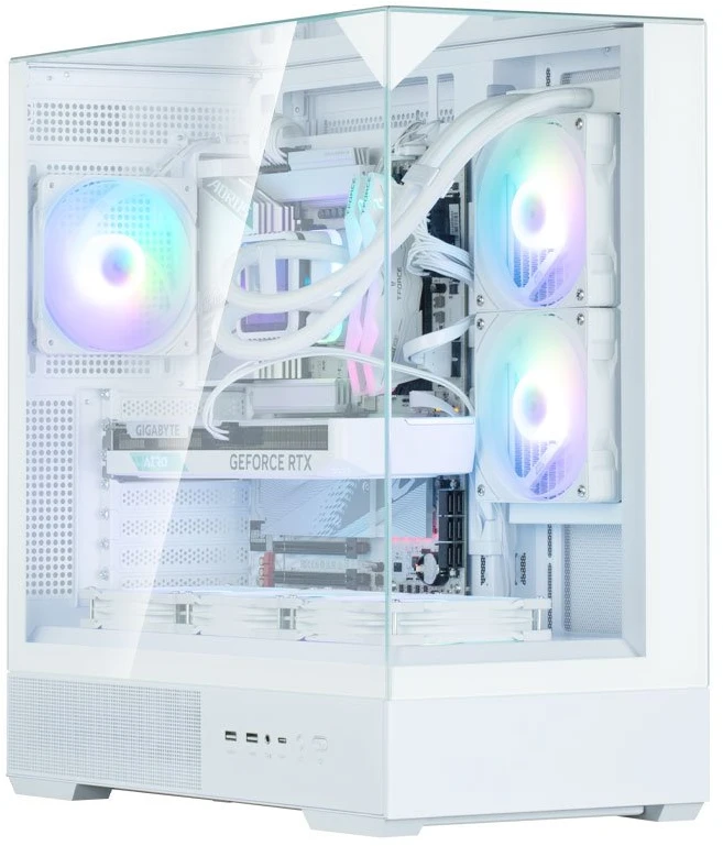 Zalman P40 PRISM PLUS ATX vidurinis kompiuterio korpusas, baltas