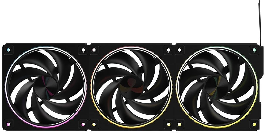 Zalman ZM-DF120 A3 120 mm PWM ventiliatorių 3 vnt. rinkinys, juodas