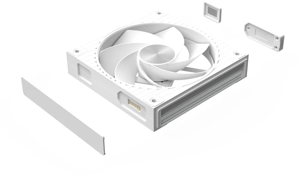 Zalman ZM-DF120R 120 mm apverčiamas Daisy Chain korpuso ventiliatorius, baltas