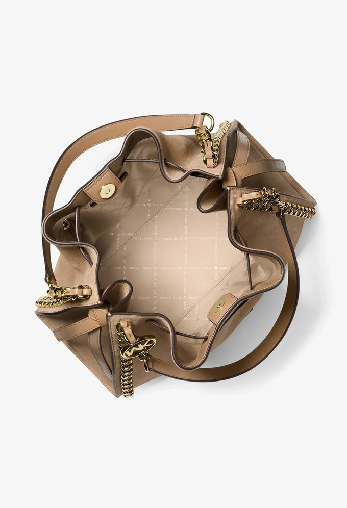 Zamszowa torebka maišelis Michael Kors 35F4G4ML3S, camelowa