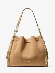 Zamszowa torebka maišelis Michael Kors 35F4G4ML3S, camelowa