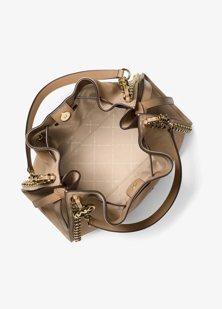Zamszowa torebka maišelis Michael Kors 35F4G4ML3S, camelowa