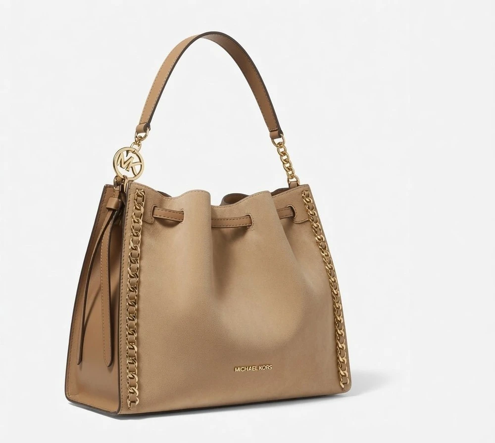Zamszowa torebka maišelis Michael Kors 35F4G4ML3S, camelowa