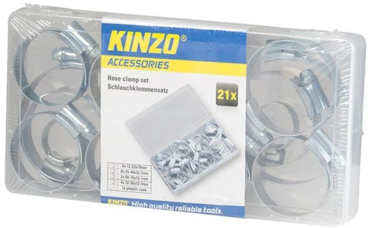 Kinzo - Žarnų spaustukų rinkinys, 21 vnt.