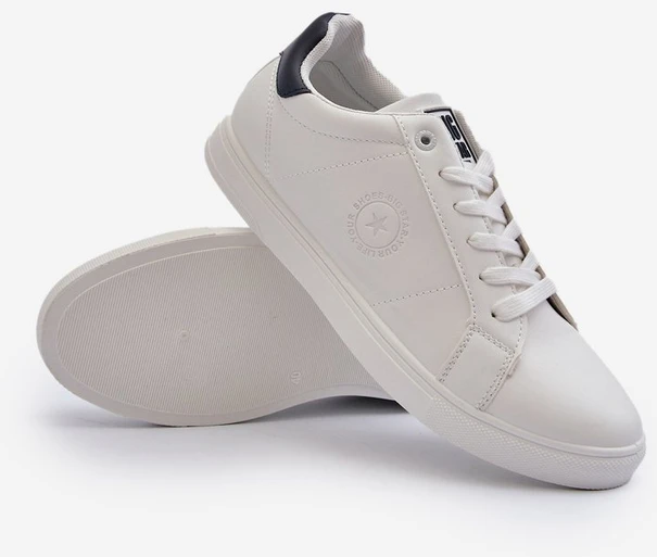 Žemi vyriški sportbačiai Eco Leather Big Star NN174282 Baltas