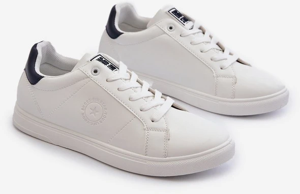 Žemi vyriški sportbačiai Eco Leather Big Star NN174282 Baltas