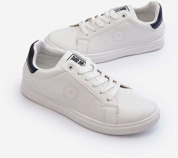 Žemi vyriški sportbačiai Eco Leather Big Star NN174282 Baltas