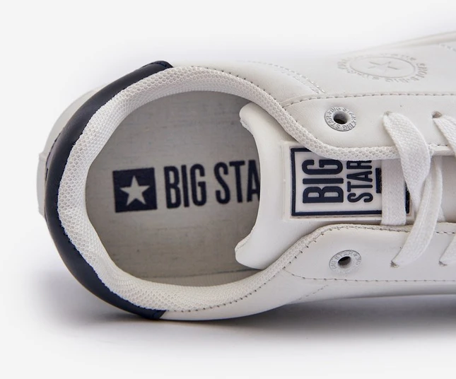 Žemi vyriški sportbačiai Eco Leather Big Star NN174282 Baltas