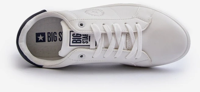 Žemi vyriški sportbačiai Eco Leather Big Star NN174282 Baltas