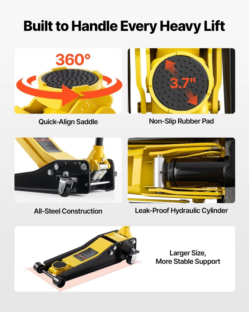 Vevor Žemaprofilis hidraulinis domkratas 3 t