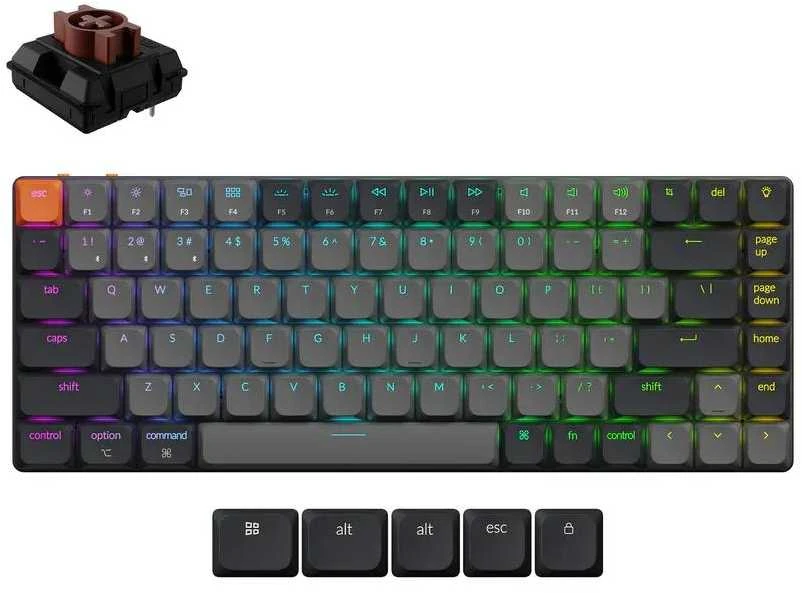 Žemo Profilio Klaviatūra Keychron K3 V3 (Juoda)