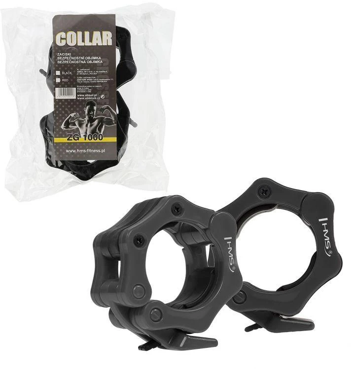 Užraktai štangai HMS ZG1000B, juodi, 2pcs.