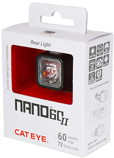 Žibintas galinis Cat Eye NANO60 II (USB-C)
