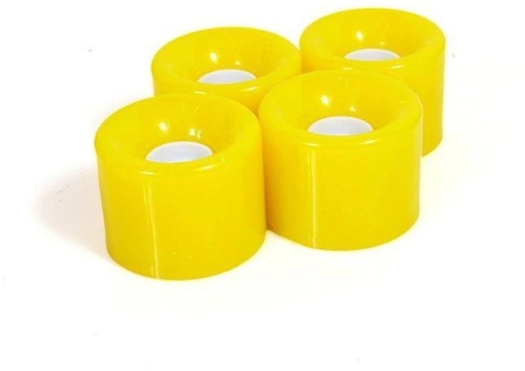 Plastikiniai SMJ ratukai riedlentėms 60x45mm /4vnt./ geltoni